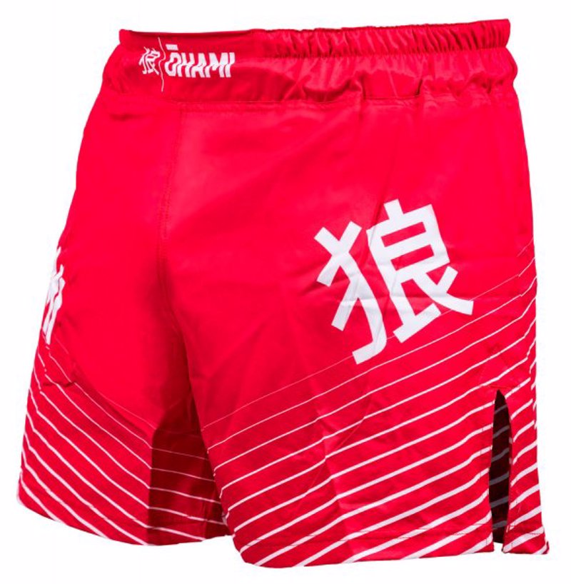 Okami kanji Fightshorts -red